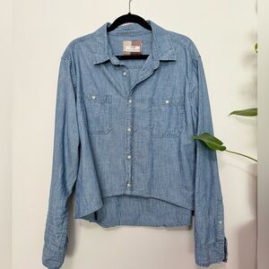 Modern Boxy Cut Chambray ButtonDown